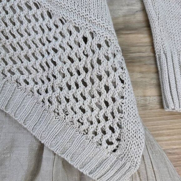 🍑Selfie Couture by Trendology Tan Asymmetric Sweater Small - Picture 8 of 12